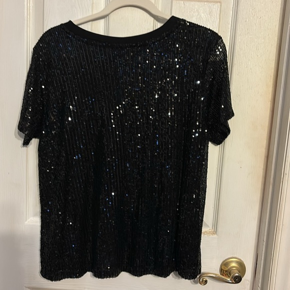 Kori America  All that Glitters Sequin  Top NWT SIZE SMALL  COLOR:BLACK - Picture 5 of 5